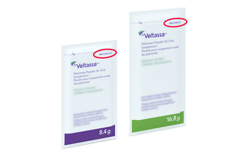 IMAGE OF VELTASSA PACKAGING WITH BLURRED-OUT DIN